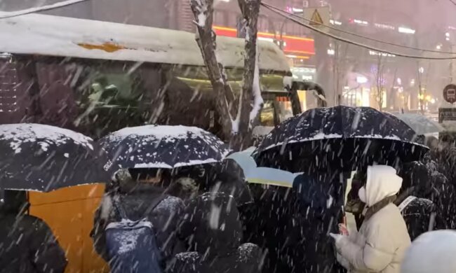 осінь, люди, погода, дощ, сніг, зима