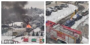 Сильна пожежа спалахнула на території ЖК в Києві: "рятувальники не встигли вчасно..."
