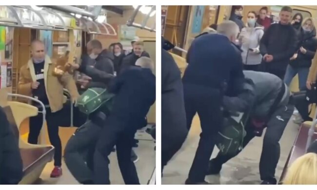 Работник метро решил проучить пьяного хулигана и поплатился: появилось видео с места