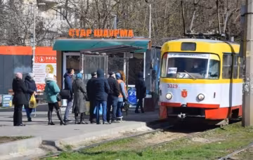 трамвай, общественный транспорт