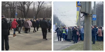 Терпець харків'ян урвався: люди перекривають дороги в місті, кадри з місця подій