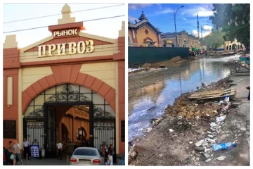 Возле одесского Привоза образовалось озеро: видео разлетелось по сети