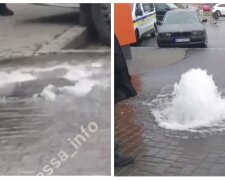 На вулицях Одеси забили гейзери, кадри НП: "тільки вчора був окріп"