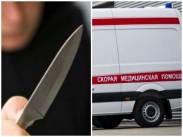Нападение с ножом на украинца в России, фото: коллаж Politeka