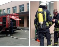 Повалил черный дым: в киевской школе вспыхнул пожар, кадры с места ЧП