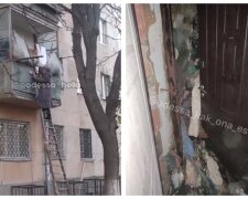 Одесситка превратила квартиру в свалку и лазит через балкон, видео: "Завалена входная дверь"
