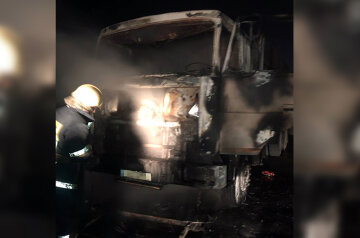 У Кривому розі під час руху загорілася вантажівка: рятувальники кинулися на допомогу
