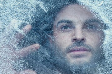 замороженный, лед