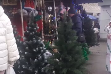 новый год, елки, рынок