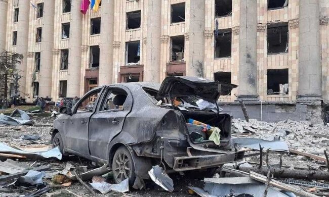 Харьков, ракетный удар по площади Свободы