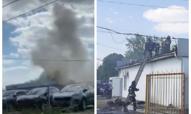 Пожар охватил автосалон в Одессе, всё в черном дыму: видео с  места ЧП