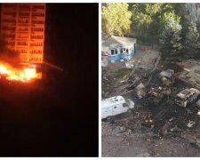 Вибухи пролунали в готелі з окупантами, почалася сильна пожежа: кадри з Енергодару