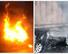 На трассе Киев-Одесса иномарка залетела под грузовик и загорелась, выживших нет: кадры страшной аварии