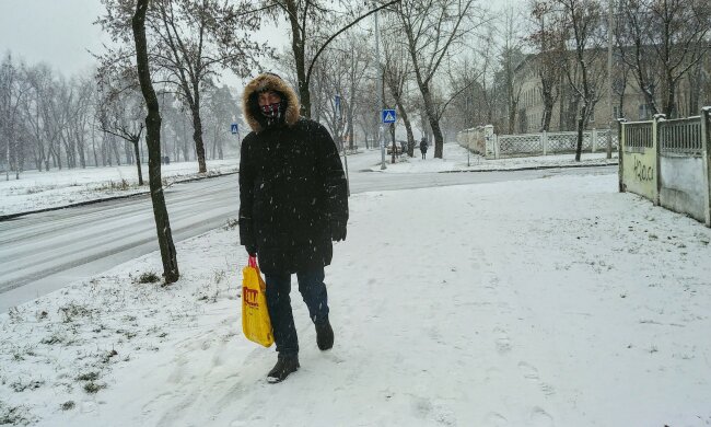 зима погода люди снег холод мороз