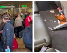 "Нет слов и очень стыдно!": салон самолета превратился в свинарник после рейса из Харькова, кадры