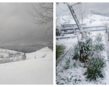 Справжня аномалія: наприкінці весни українську землю засипає снігом, кадри