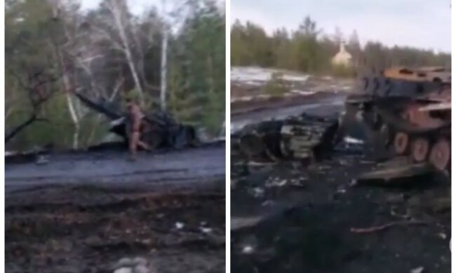 "Далеко заїхати не вдалося": розвалюха залишилася від колони російської техніки, відео