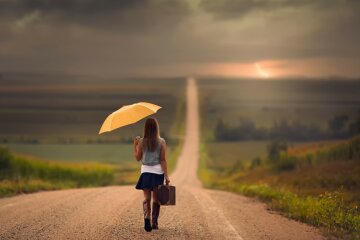 дорога, девушка