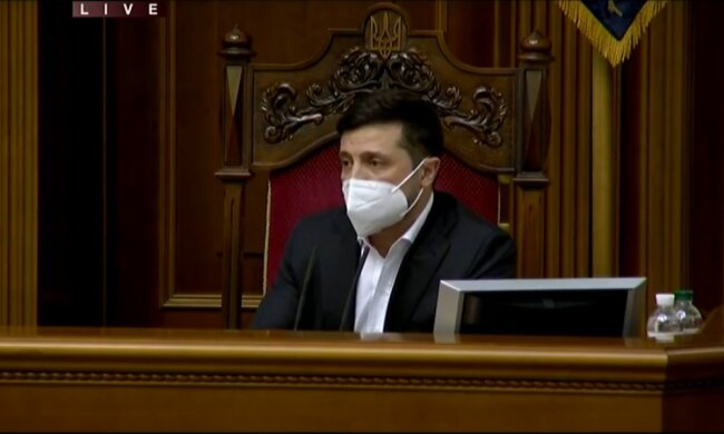 Зеленський в масці, карантин, Рада