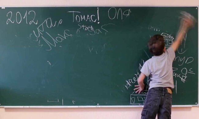 ребенок, школа, доска