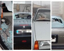 "Люди вы где?": женщина "под веществами" разбила кирпичами автомобили под Одессой, кадры безумия