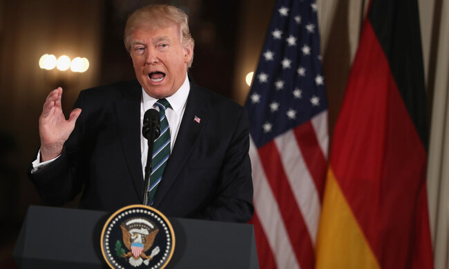 Donald Trump Holds Joint Press Conference With German Chancellor Angela Merkel