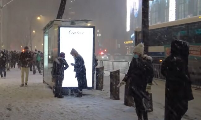 зима, люди, погода, сніг