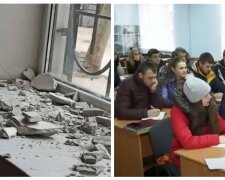 Одесские студенты вынуждены учиться в холоде посреди разрухи: кадры из аудитории