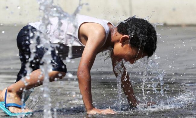 погода, лето, жара, фонтан