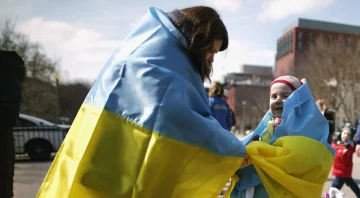 Demonstrators Rally Against Russia’s Aggression In Ukraine