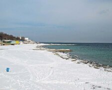 одесский пляж зимой