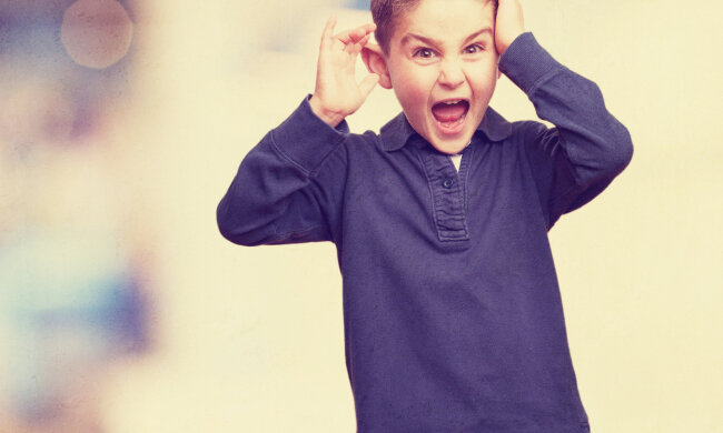 мальчик, удивлен, кричит, ребенок, школьник