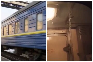 У поїзді "Укрзалізниці" зі стелі хлинула вода: кадри "потопу" показали на відео