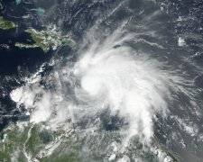 Tropical Storm Matthew, which has since gained hurricane strength, is seen in an image captured by N