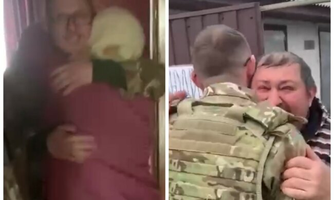 "Мы молились за вас в погребе": боец ВСУ посетил родителей, которые месяц провели под оккупацией