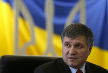 Ukraine’s acting Interior Minister Avakov speaks during a news conference in Kiev