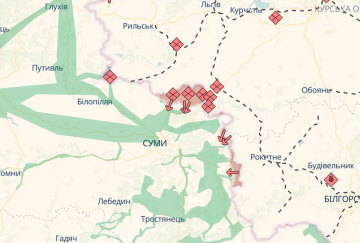 карта фронта Сумы