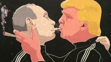 Трамп Путин граффити