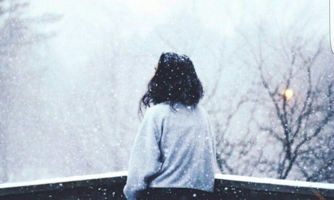 самотність, смуток, жінка, депресія, зима