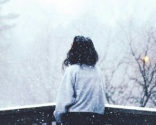 одиночество, грусть, женщина, депрессия, зима