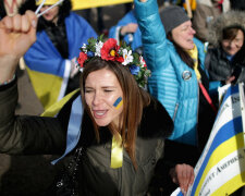 Demonstrators Rally Against Russia’s Aggression In Ukraine