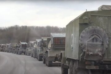 окупанти, російська техніка, колона