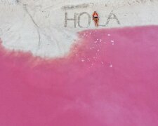 Розовая лагуна Мексики покорила сеть (фото)