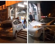 Пьяный одессит "въехал" в супермаркет на машине, видео: как его наказали