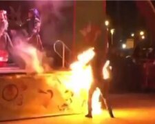 Святкування Масляної обернулося пожежею в парку Харкова: відео НП