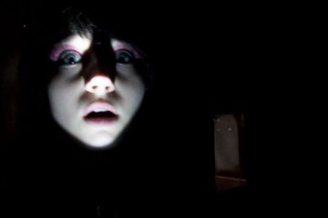 темнота, ребенок, лицо