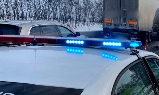 ДТП, полиция, трасса, фура, зима