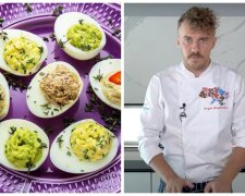 Легкая закуска к любому блюдо: "Мастер Шеф" Клопотенко поделился рецептом четырех начинок для фаршированных яиц