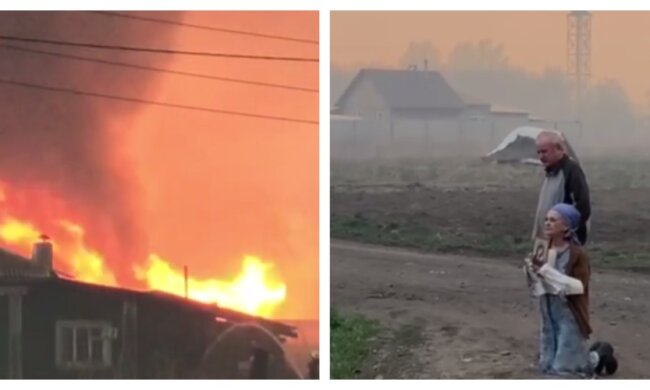 Почалася термінова евакуація росіян, житлові будинки у вогні: кадри масштабної пожежі в рф