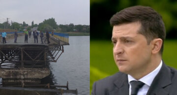 Мост с фурой обрушился на Днепропетровщине, фото: "пока Зеленский обещал миллиарды"